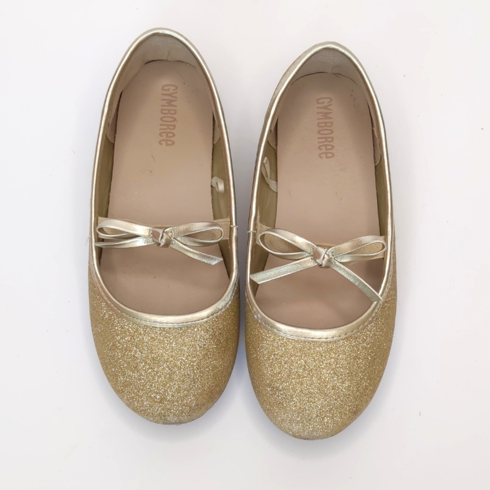 Girls Size 11 Gold Sparkle Shoes